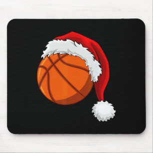 Christmas Basketball Ball Santa Hat Men Boys Sport Mouse Mat