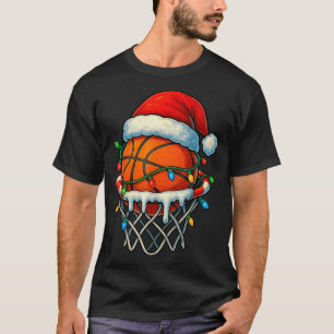 Christmas Basketball Ice Cream Drip For Boys Kids  T-Shirt