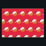 Christmas Basketball Sports Santa Holiday Wrapping Paper Sheet<br><div class="desc">Funny sports themed Christmas holiday wrapping paper.  Matching products are available other sports themes are also available</div>