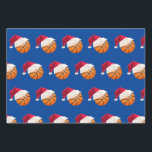 Christmas Basketball Sports Santa Holiday Wrapping Paper Sheet<br><div class="desc">Funny sports themed Christmas holiday wrapping paper.  Matching products are available other sports themes are also available</div>