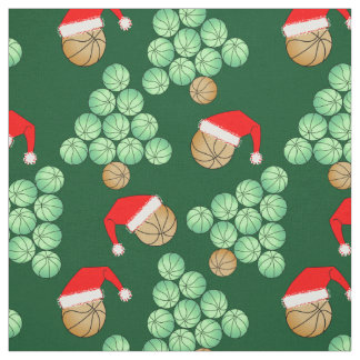 Christmas Basketball Tree Fabric