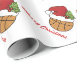 Christmas Basketball Wrapping Paper<br><div class="desc">Christmas Wrapping Paper. Great for the basketball enthusiast in your life. ✔NOTE: ONLY CHANGE THE TEMPLATE AREAS NEEDED! 😀 If needed, you can remove the text and start fresh adding whatever text and font you like. 📌If you need further customisation, please click the "Click to Customise further" or "Customise or...</div>