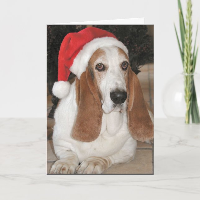 Christmas Basset-Happy Howlidays! Holiday Card (Front)