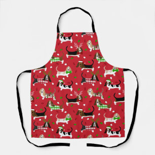 Christmas Basset Hound Apron