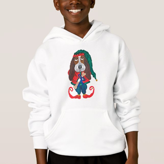 Christmas Basset Hound Elf (Front)