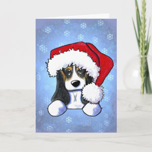 Christmas Basset Hound Holiday Card