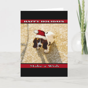 Christmas Bassett Hound Holiday Card
