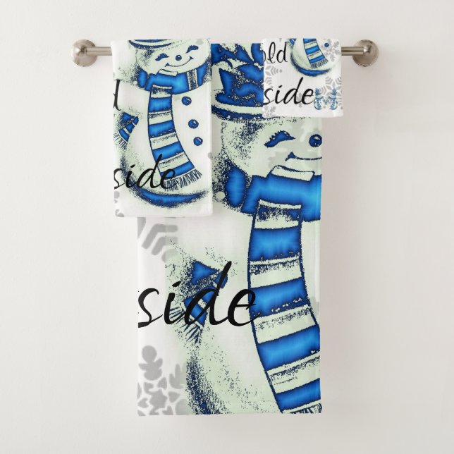 Christmas Bath Towel Sets, Baby it's Cold Outside  (Insitu)