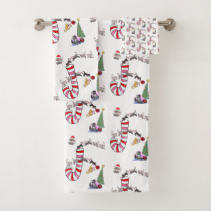 Christmas  Bath Towel Sets, Cat's Meow
