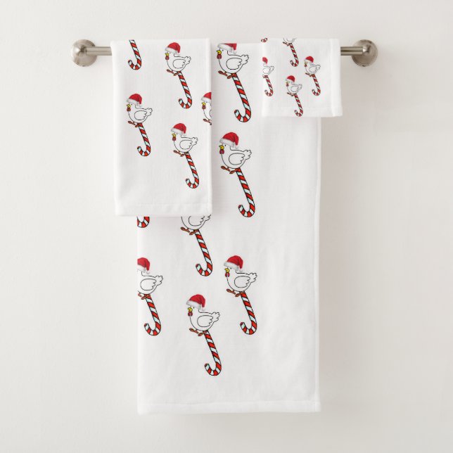 Christmas Bath Towel Sets, Chicks (Insitu)