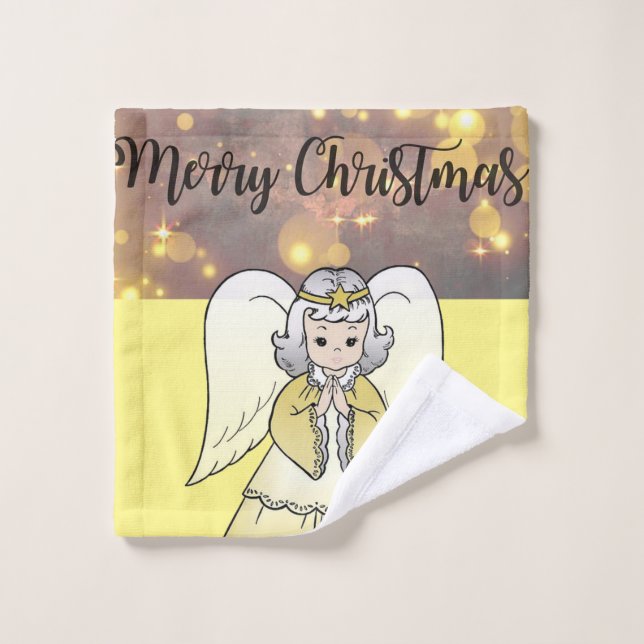 Christmas Bath Towel Sets, Christmas Angel (Wash Cloth)