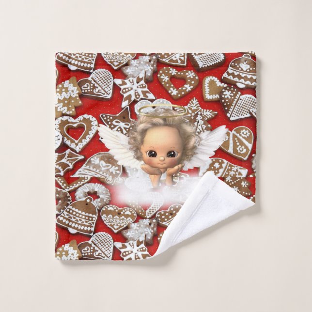 Christmas Bath Towel Sets, Christmas Angel (Wash Cloth)