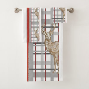 Christmas Bath Towel Sets, Deer