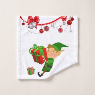 Christmas Bath Towel Sets, Elf