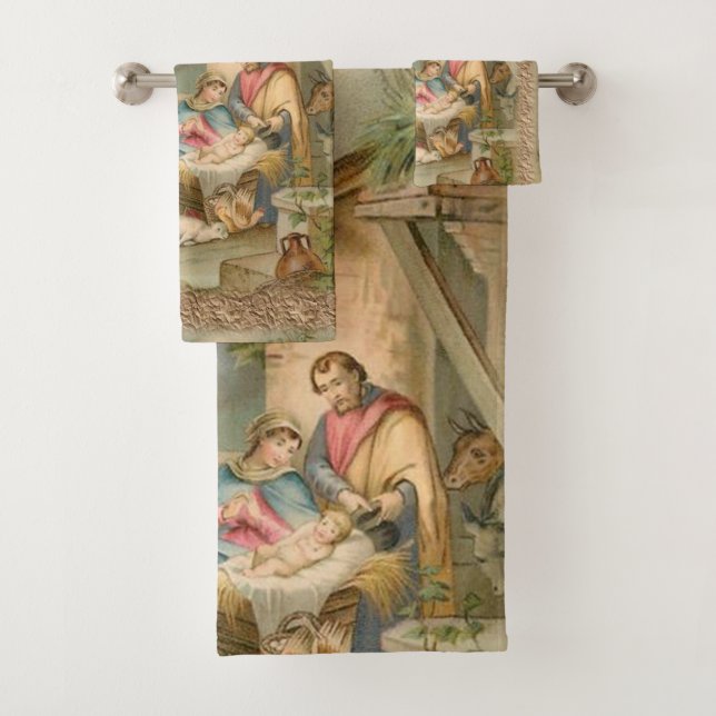 Christmas Bath Towel Sets, Jesus Christ (Insitu)