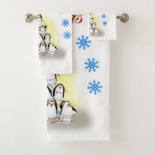 Christmas Bath Towel Sets, Penguin