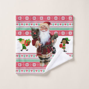 Christmas Bath Towel Sets, Santa