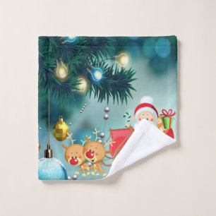 Christmas Bath Towel Sets, Santa