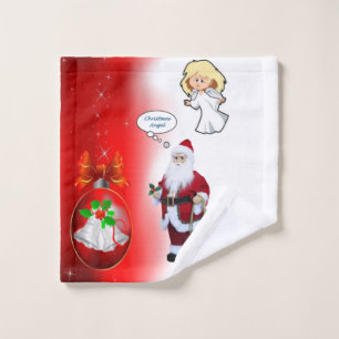 Christmas Bath Towel Sets, Santa