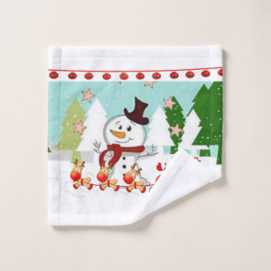 Christmas Bath Towel Sets, Snowman