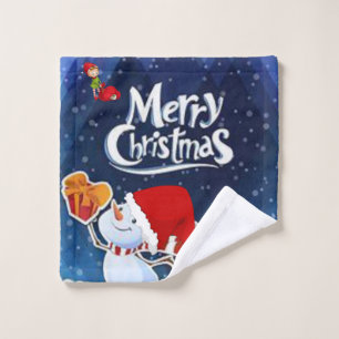Christmas Bath Towel Sets, Snowman