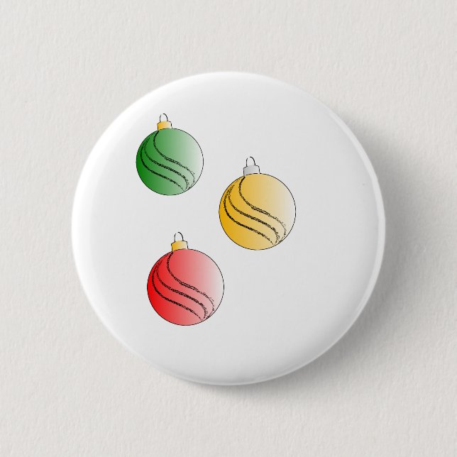 Christmas Baubals 6 Cm Round Badge (Front)