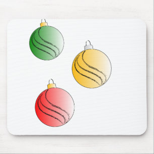 Christmas Baubals Mouse Mat