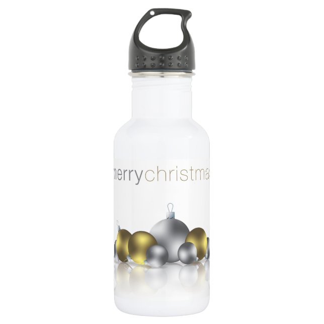 Christmas bauble 532 ml water bottle (Front)