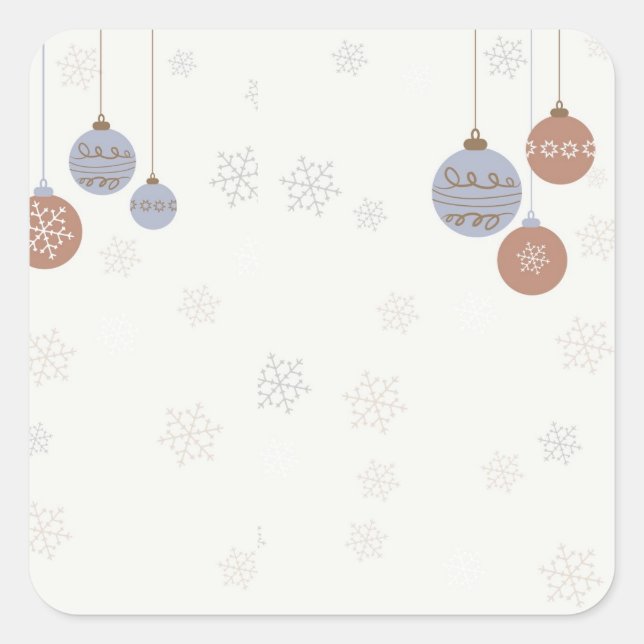 christmas-bauble-christmas square sticker (Front)