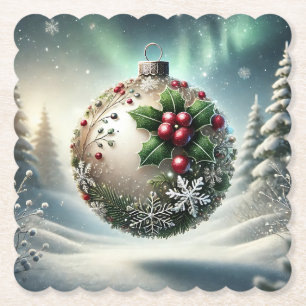 Christmas Bauble Coasters Different Shapes Gift