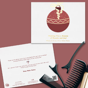 Christmas Bauble Foil Accents Season Holiday Card