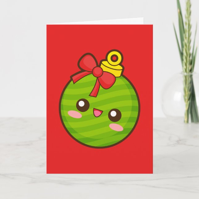 Christmas Bauble Holiday Card (Front)