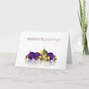 Christmas bauble holiday card