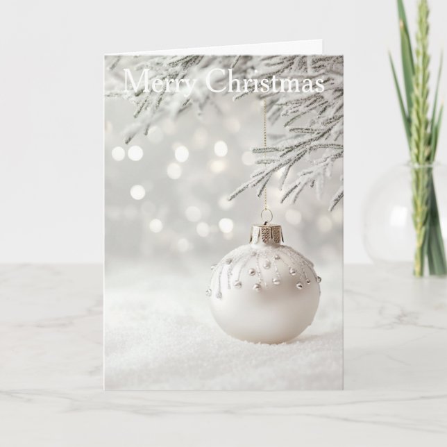 Christmas Bauble Holiday Card (Front)