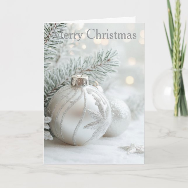 Christmas Bauble Holiday Card (Front)