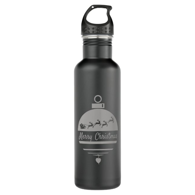Christmas bauble Merry Christmas 710 Ml Water Bottle (Front)
