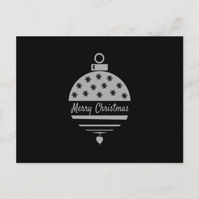 Christmas bauble Merry Christmas Postcard (Front)