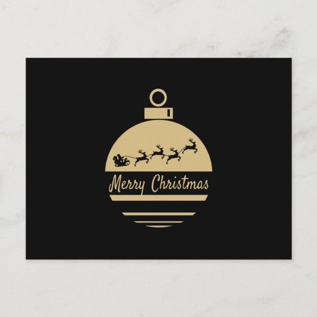 Christmas bauble Merry Christmas Postcard (Front)