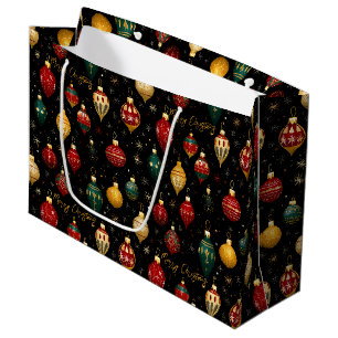 Christmas Bauble Ornament Bright Large Gift Bag