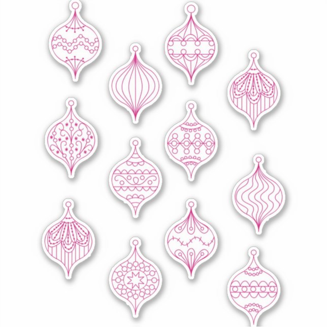 Christmas Bauble Ornament Line Art (Front)