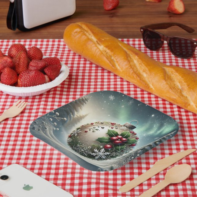 Christmas Bauble Paper Plate (Picnic)