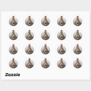 Christmas Bauble Profiteroles Baker Classic Round Sticker