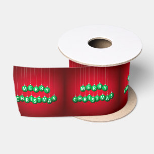Christmas bauble satin ribbon