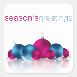 Christmas bauble square sticker