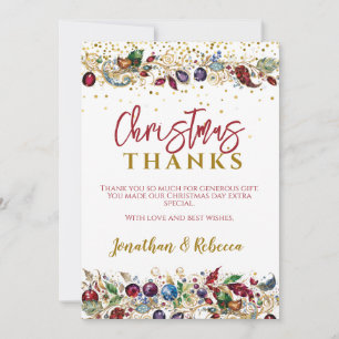 Christmas Bauble Thank You Card