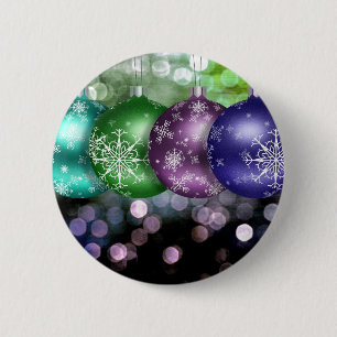 Christmas Baubles 6 Cm Round Badge