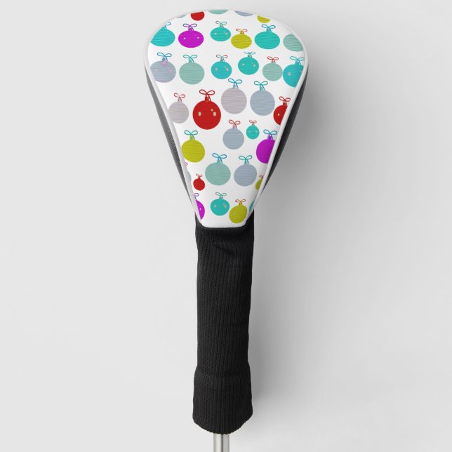 Christmas Baubles Golf Head cover Pattern Design  (Front)