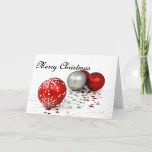 Christmas Baubles Greeting Holiday Card