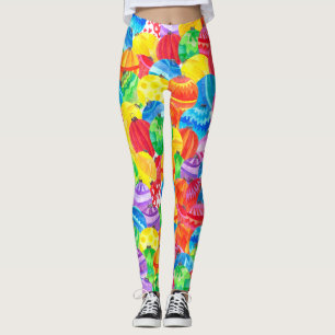 Christmas baubles handpainted watercolor leggings
