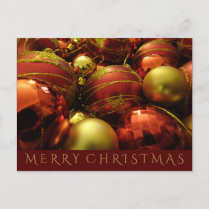Christmas Baubles Holiday Postcard
